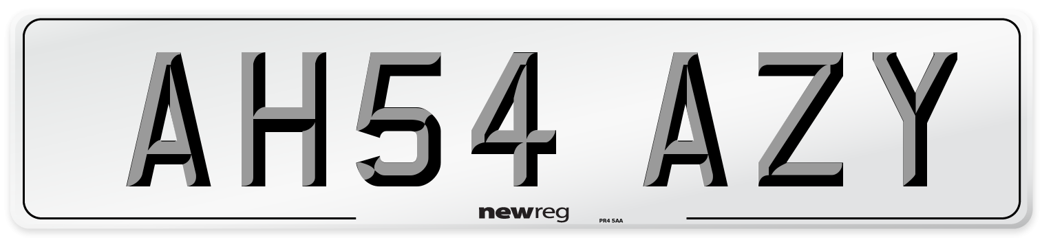 AH54 AZY Number Plate from New Reg